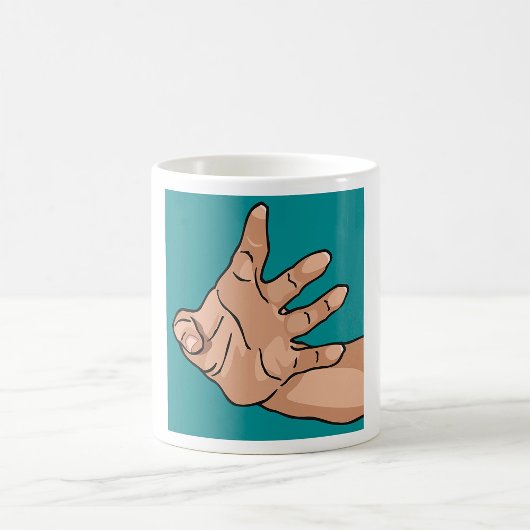 手を伸ばす視点 コーヒーマグカップ