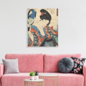 手を使ったレディ日本のーのヴィンテージ鏡 キャンバスプリント (インサイチュ (リビング))