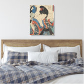 手を使ったレディ日本のーのヴィンテージ鏡 キャンバスプリント (インサイチュ (寝室))