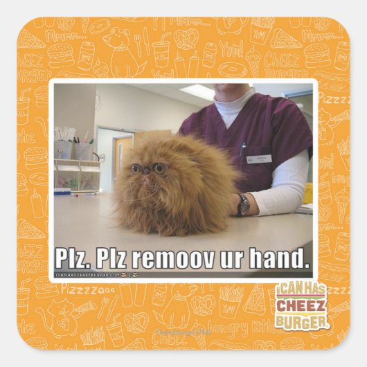 手を取り除く スクエアシール (正面)