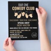 手を叩く、コメディアン、お笑広告いクラブ チラシ (手)