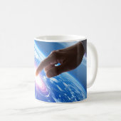 手を地面に触れる コーヒーマグカップ (正面右)