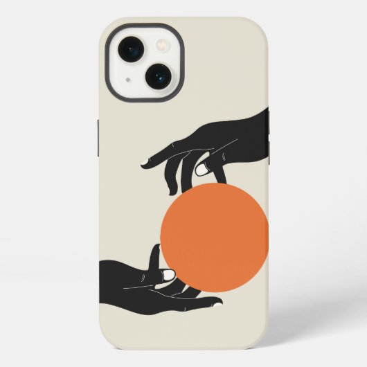 手を太陽に掲げる。レトロデザイン iPhoneケース (裏面)
