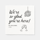 手を引いたこの家はあなたは大いに楽し結婚い スタンダードカクテルナプキン (正面)