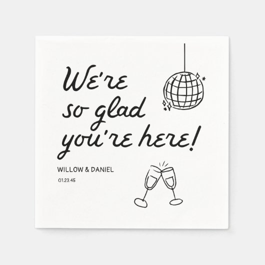 手を引いたこの家はあなたは大いに楽し結婚い スタンダードカクテルナプキン (正面)