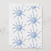 手を引いた青こ来この息子の赤ちゃんシャワー サンキューカード (裏面)