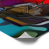 手を形にしたハートラブポスター ポスター (角)