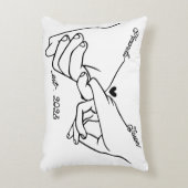 手を持ってカップル約束枕カスタマイズ、 アクセントクッション (正面(垂直))