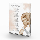 手を持ってパパ形見パパギフト フォトブロック (右)