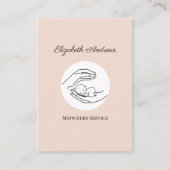 手を持ってベビーイラストレーション、薄い茶色 名刺 (正面)