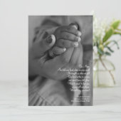 手を持ってママ悔やみや弔慰サンキューカード 招待状 (スタンド正面)