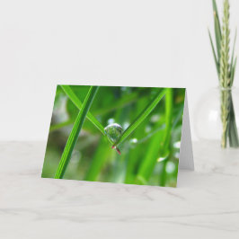 手を持って、自然の露の詩 カード