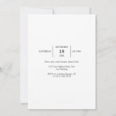 手を持つカップルファンシーはカジュアル結婚Nothing 招待状 (裏面)