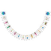 手を持つ世界の子供たち バンティングフラッグ (全)