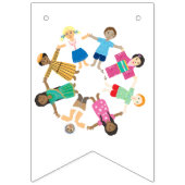 手を持つ世界の子供たち バンティングフラッグ (第2の旗)