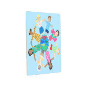 手を持つ世界の子供たち メタルプリント (3/4)