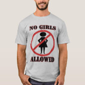 手を持つ女の子のお尻ユニバーサルなし円ライン Tシャツ (正面)