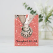 手を持つ愛パーソナライズされた者 ポストカード (スタンド正面)