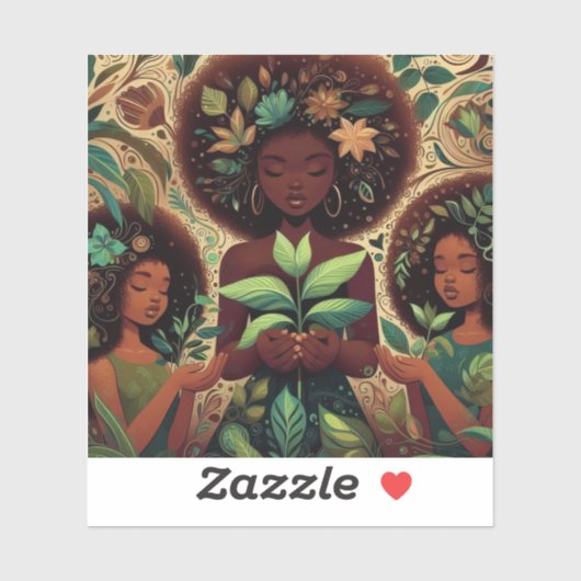 手を持つ植物のカスタムカットのビニールシール シール (シート)