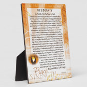 手を持つ祈デシデラータ フォトプラーク (側面)