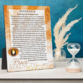 手を持つ祈デシデラータ フォトプラーク (側面)