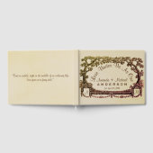 手を持パーソナライズされたつ素朴き木結婚の ゲストブック (全面)