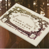 手を持パーソナライズされたつ素朴き木結婚の ゲストブック