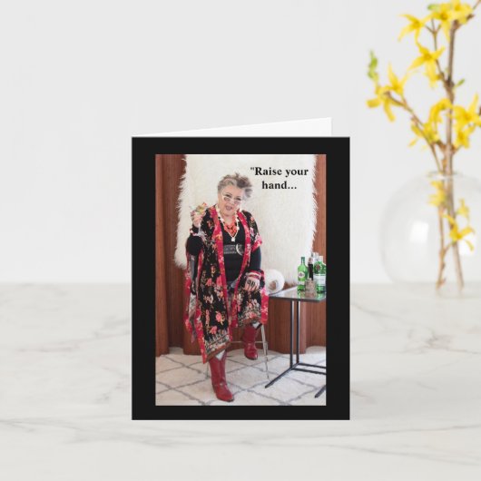 手を挙げもして考え世の中熱狂するだ カード (黄色い花)