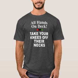 手を挙げれば、膝を挙げて首から離せ Tシャツ