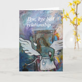 手を振って悪い人間関係カード カード (黄色い花)