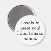 「手を振らない」磁気ボタン マグネット (正面/裏面)