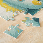 手を振るベビーペンギン ジグソーパズル (側面)