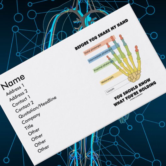 手を振る前にあなたは何が持っているか知る 名刺