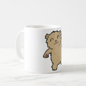 手を振る愛らしい微笑みベア コーヒーマグカップ (正面左)