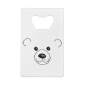 手を描いたとても可愛いクマの最も可愛いクマのアート クレジットカード栓抜き (裏面)