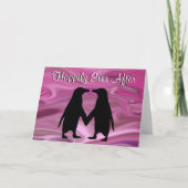 手を握っているかわいいペンギン シーズンカード (正面)