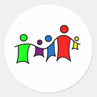 手を握っている人々 ラウンドシール