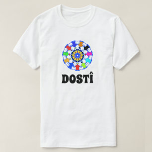 手を握っている友人の円。 友情 Tシャツ