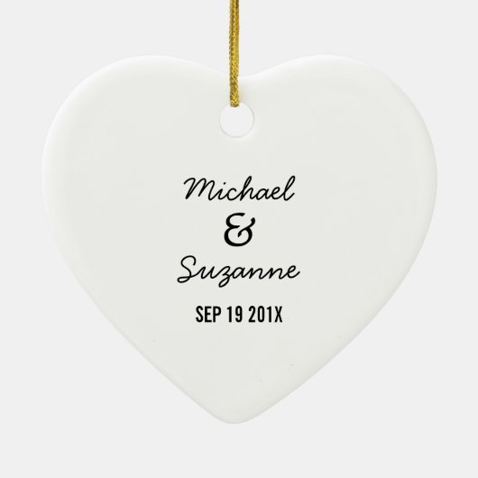 手を握っている国のカップルの男の子および女の子 セラミックオーナメント (裏面)