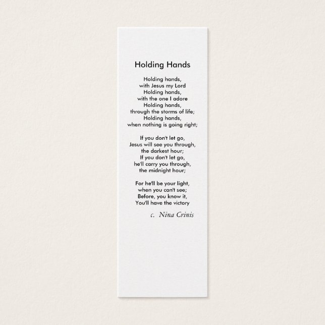 手を握って (正面)