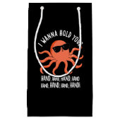 手を握りたいタコのプンダークbg スモールペーパーバッグ (正面)