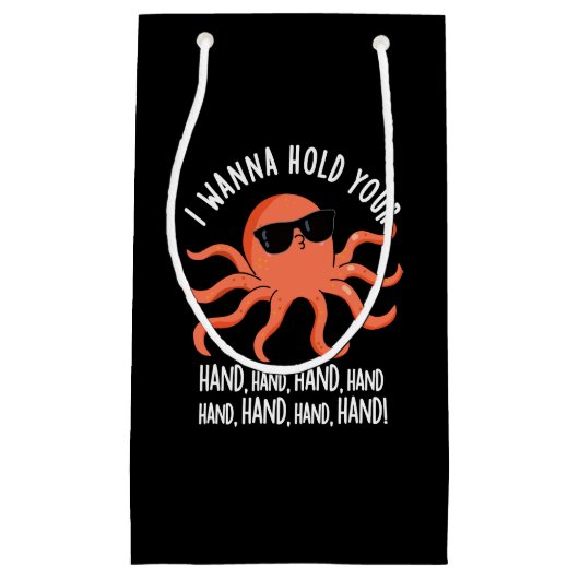 手を握りたいタコのプンダークbg スモールペーパーバッグ (正面)