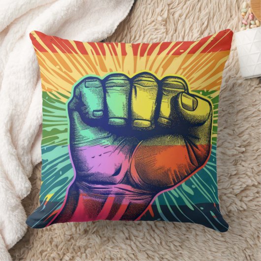 手を握り締めた クッション (ブランケット)