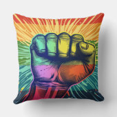 手を握り締めた クッション (裏面)