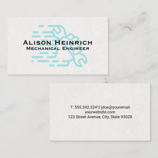 手を握り締める 名刺 (正面/裏面)