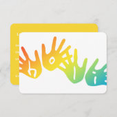 手を握り締める 招待状 (正面/裏面)