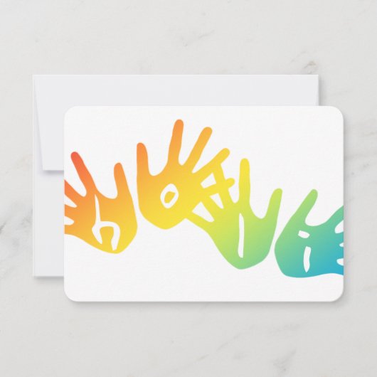 手を握り締める 招待状 (正面)