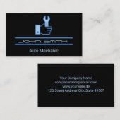 手を握り締める |炭素繊維パターン 名刺 (正面/裏面)