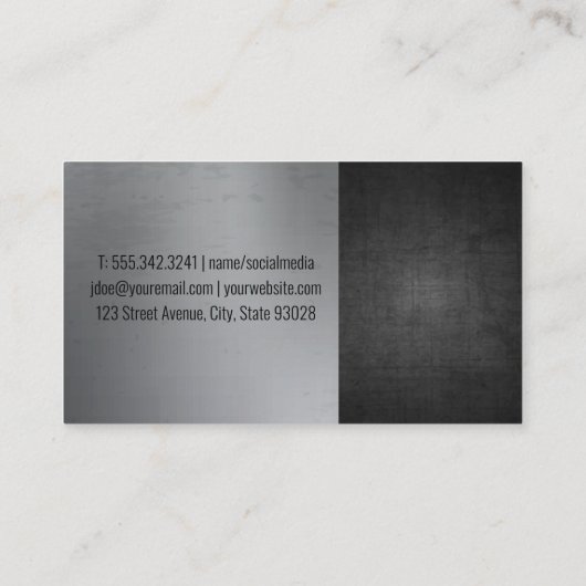 手を握り締める | 自動ショップ 名刺 (裏面)