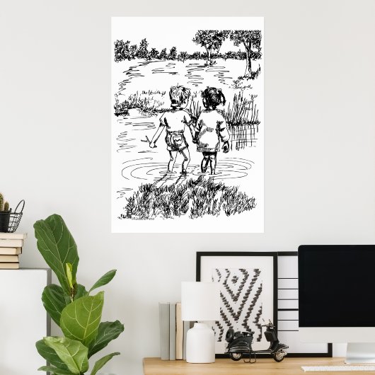 手を握ること ポスター (ホームオフィス)